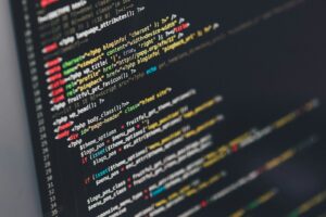 Source code on a developer screen